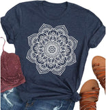 Mandala T Shirt Bohemian Women T Shirt