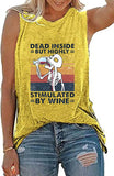 Dead Inside But Highly Stimulated by Wine T-Shirt Wine Shirt for Women
