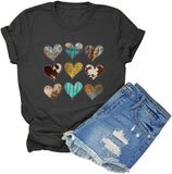 Love Heart Tee Women Valentines Day Gift Shirt