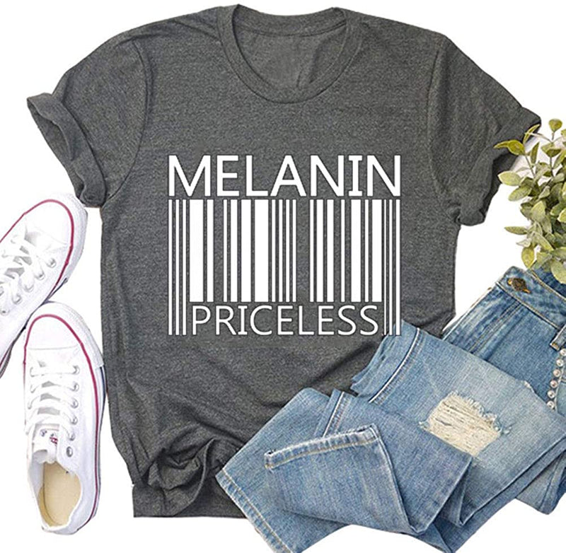 Women Melanin Graphic T-Shirt Afro Woman T-Shirt