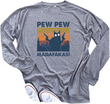 Women Pew Pew Madafakas Blouse Funny Pew Pew Cat Shirt