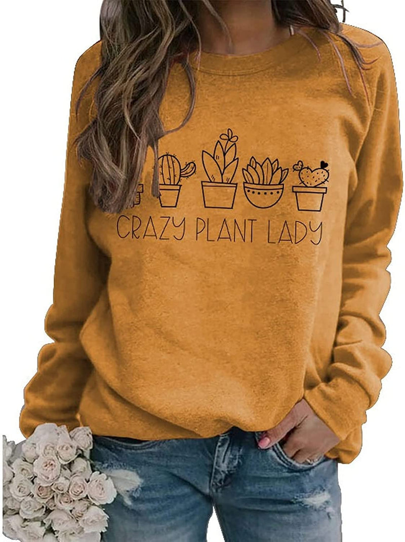 Sweat-shirt Crazy Plant Lady pour femmes, chemise maman plante