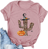 Women Pumpkin Cactus Shirt Halloween Pumpkin Shirt