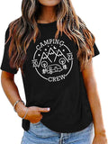 Women Camping Crew Shirt Vacation Nature Adventure Lover Tees