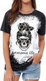 Fashion Skull Mom Shirt Army Mom Shirt American Mom Shirt Mama Life Shirt Wife Life Shirt