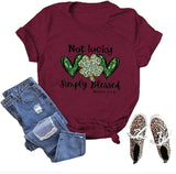 St Patty Tee Women Not Lucky Simply Blessed Shirt