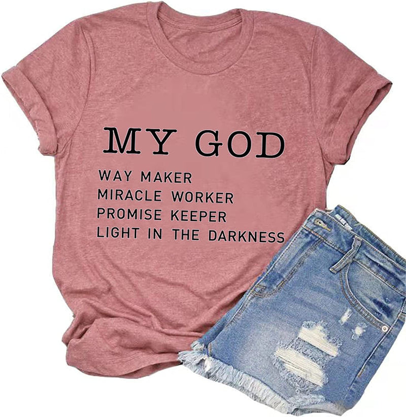 Way Maker T-Shirt Miracle Worker Promise Keeper Light in The Darkness My God T-Shirt