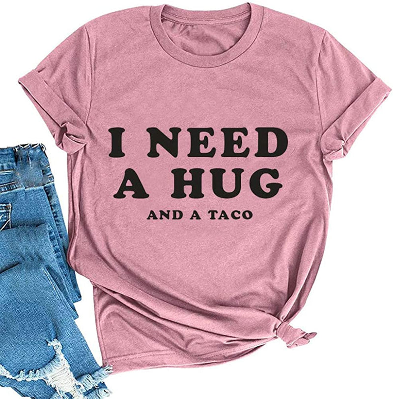 FZLYE Womens I Need A Huge Glass of Wine T-Shirt Short Sleeve Taco Tees Margarita Shirt Funny Drinking Tops (Small,A3Red)
