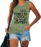 Women Schools Out for Summer Tank Graduate Summer Vacation Shirt