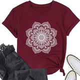 Mandala T Shirt Bohemian Women T Shirt