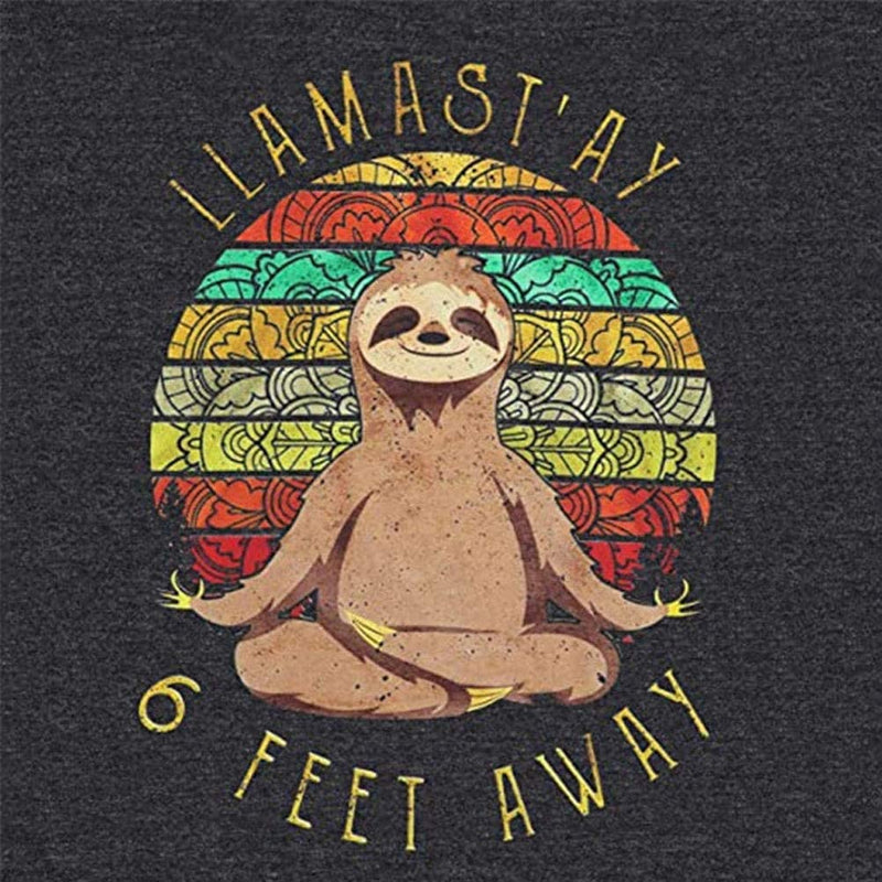 Llamast'ay 6 Feet AwayT-Shirt for Women Cute Llama Graphic Shirt