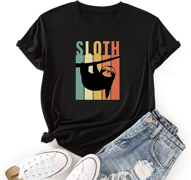 Sloth Shirt Women Funny Cute Sloth T-Shirt