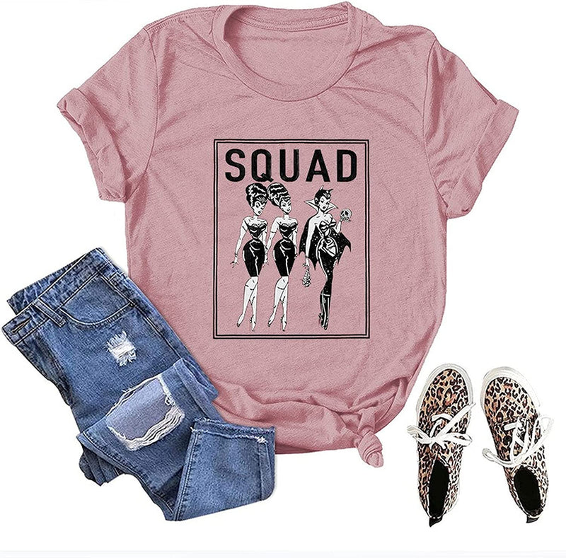 Hocus Pocus Squad T-Shirt for Women Halloween Shirt Squad Shirt