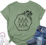 Rose Mama T Shirt for Women Short Sleeve Graphic Tees