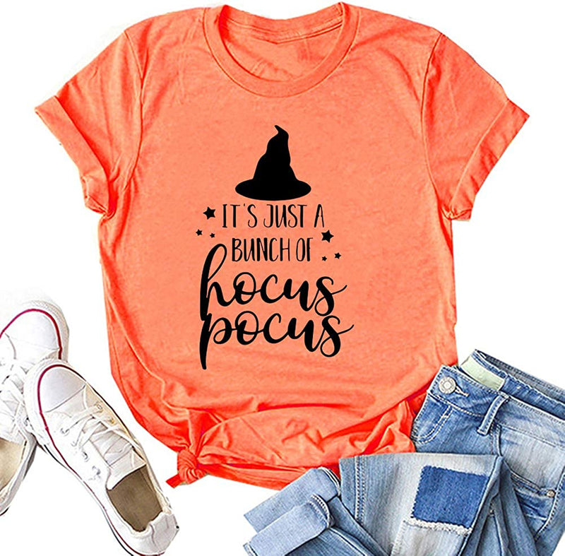 Women It's Just a Bunch of Hocus Pocus Halloween T-Shirt