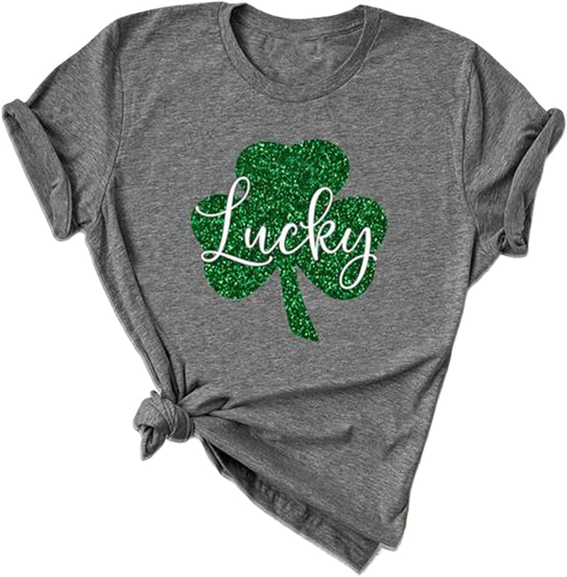 Women Lucky Clover T-Shirt St Patrick's Day Shirt
