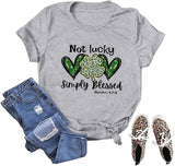 St Patty Tee Women Not Lucky Simply Blessed Shirt