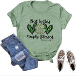 St Patty Tee Women Not Lucky Simply Blessed Shirt