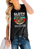 Women Sloth Hiking Team Shirt Cute Sloth Graphic Shirt