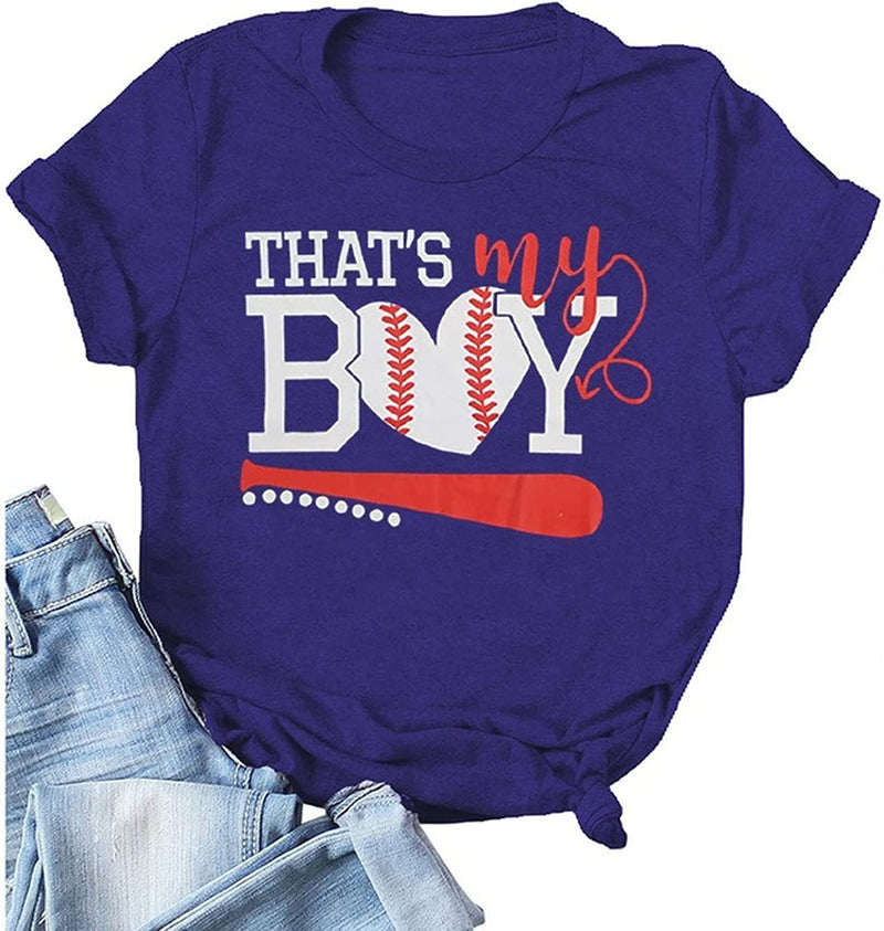 Women That's My Boy Baseball Graphic T-Shirt