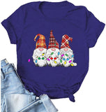 Women Buffalo Plaid Christmas Gnomes T-Shirt