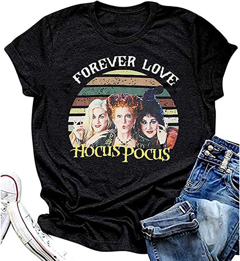 Forever Love Hocus Pocus T-Shirt for Women Halloween Shirt