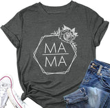 Rose Mama T Shirt for Women Short Sleeve Graphic Tees