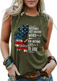 Hippie American Flag Shirt Freedom's Just Another Word for Nothing Left to Lose Tank Top for Women