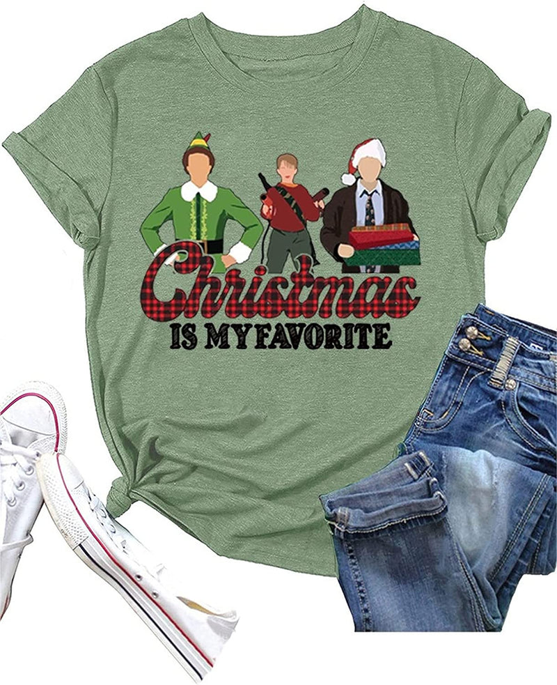Christmas is My Favorite Shirt Women My Favorite Xmas T-Shirt