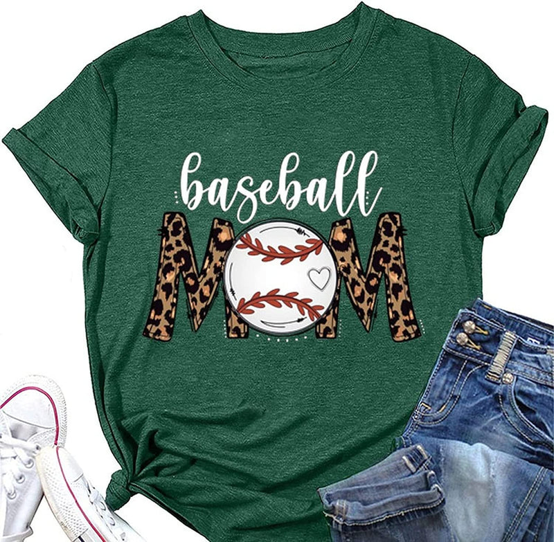 Baseball Mom T-Shirt Baseball Mom Shirt for Women Novelty Shirt