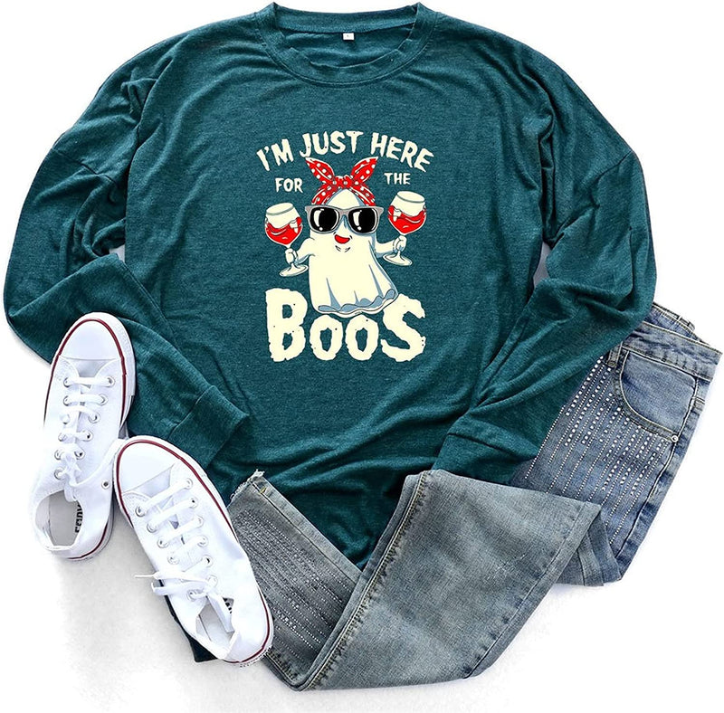 Halloween Beer Shirt Women I'm Just Here for The Boos Blouse