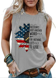 Hippie American Flag Shirt Freedom's Just Another Word for Nothing Left to Lose Tank Top for Women