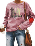 Women's Sweatshirt Human Kind Be Both Letters Fashion Printed Sweatshirt for Women