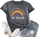 Women Be Kind Rainbow Shirt Kindness Gift T-Shirt