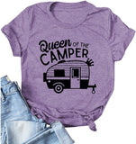 Women Queen of The Camper Shirt Camper Queen Tee