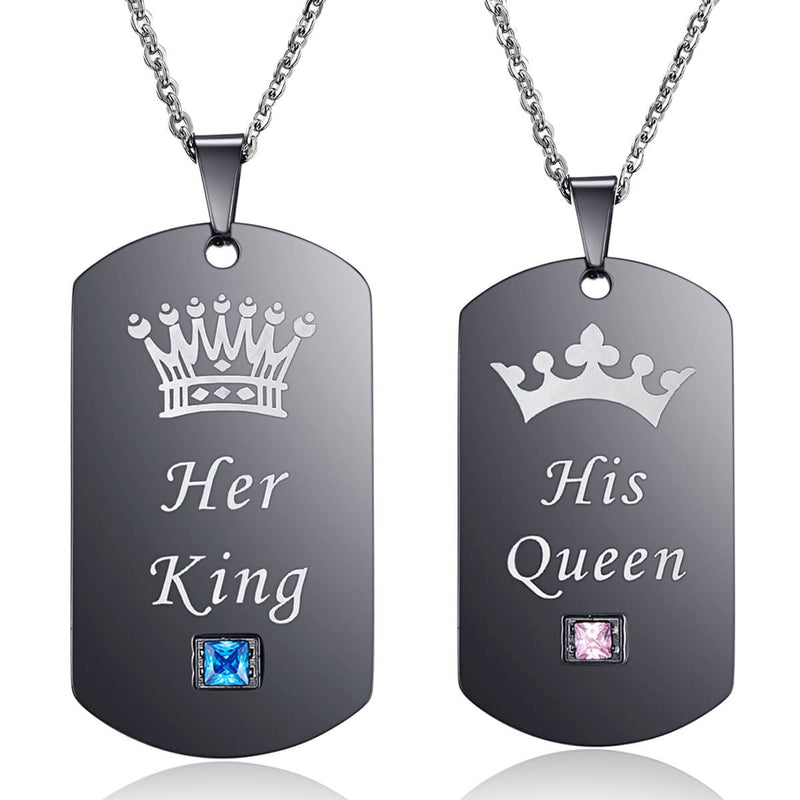nehzus jewelry couples necklace queen and king jewelry couples tags