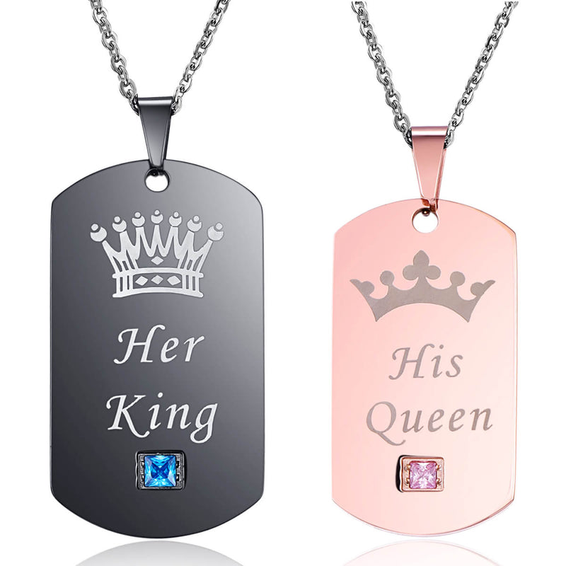 nehzus jewelry couples necklace queen and king jewelry couples tags