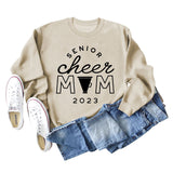 SENIOR CHEER MOM 2023 Brief Rundhals Mode Herbst Winter Langarm Pullover