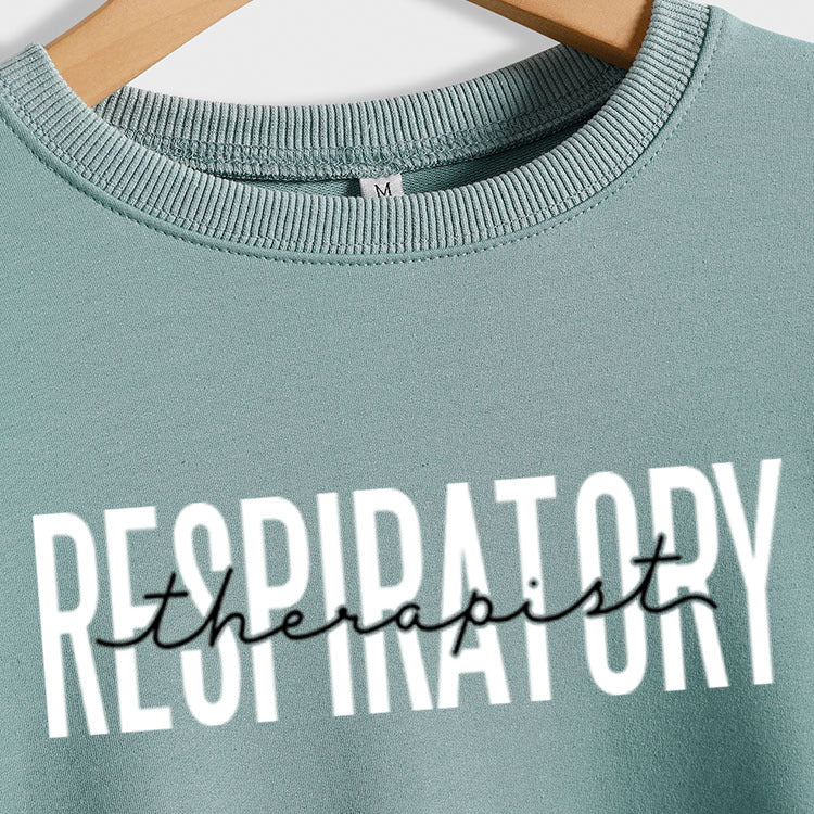 Pull à manches longues et col rond avec lettre Thermopist respiratoire