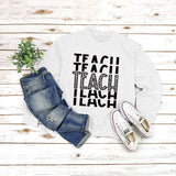 Round Neck Top T-shirtteach Print Loose Print Loose Sweatshirt