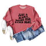 Just Mama Bottoming Long Sleeve Round Neck Sweater Girl