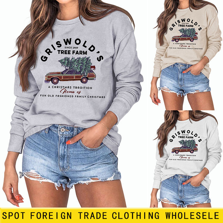 GRISWOLD'S SINCE LETTRES CHEMISE AMPLE À MANCHES LONGUES SWEAT-SHIRT FEMME