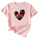 Fashion Plus Size Womens T-shirt Love Love Printed Short Sleeves