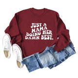 Just Mama Bottoming Long Sleeve Round Neck Sweater Girl