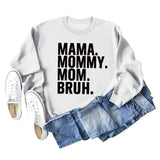 MAMA MOMMY MOMOM Mode Brief Neue Langarm Rundhals Pullover