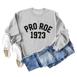 Cross Border PRO ROE 1973 Fashion Women's Large Long Sleeve Round Neck Sweater Women