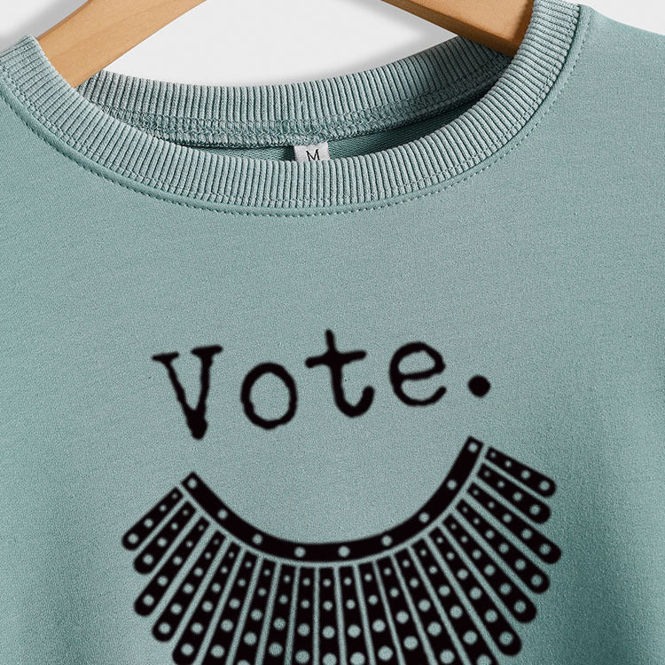 Sweat-shirt surdimensionné à manches amples et col rond Vote We're Ruthless