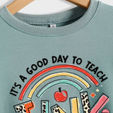 Today's Weather Is Very Good. Autumn and Winter Round Neck Letter Printed Long Sleeve Large Size Sweater