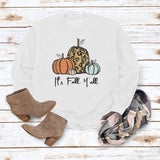 it's fall y'all pullover simple round neck top long sleeve printed loose sweater