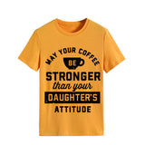 Women's May Your Coffee Be Casual Round Neck Short-sleeved T-shirt Bottom Shirt